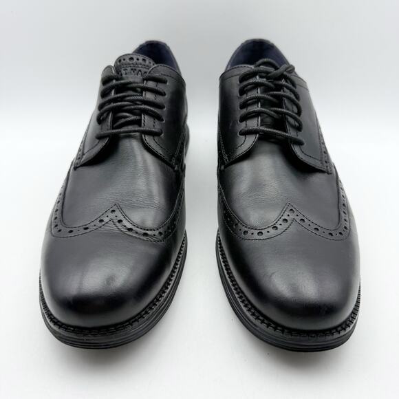 Cole Haan Mens Original Grand Wing Tip Oxford Shoes US 11 M Black Leather NWOB main image 6